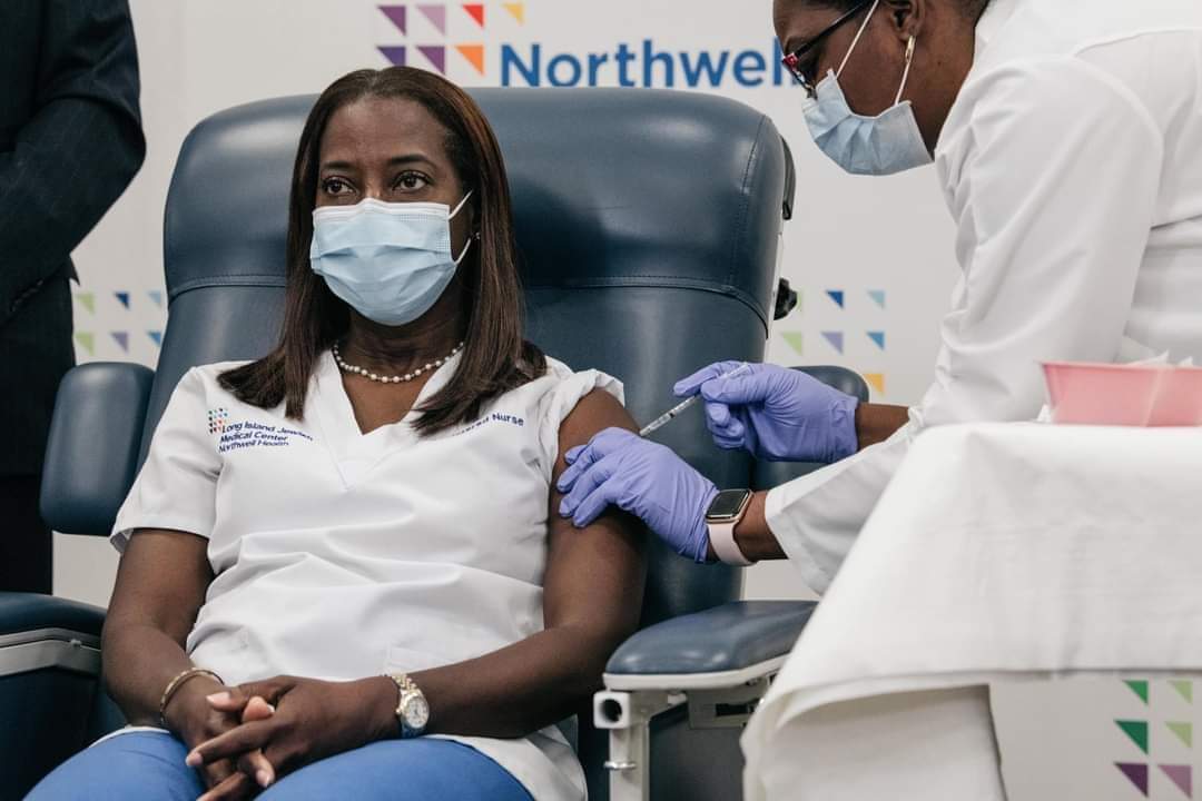 JamaicanAmerican ICU Nurse Gets First Shot of COVID19